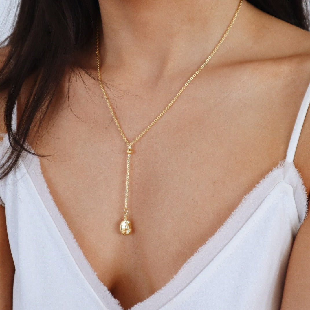 Gold Coffee Bean Necklace