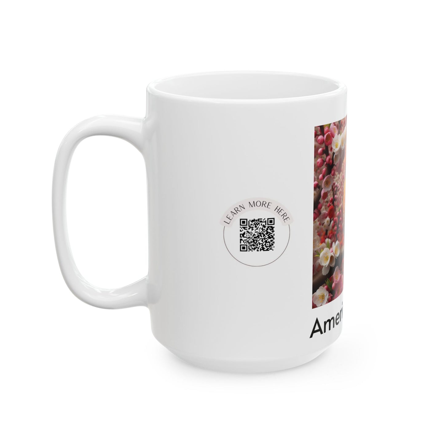 American Robin Ceramic Mug - Nature Lover's Coffee Cup (11oz, 15oz)