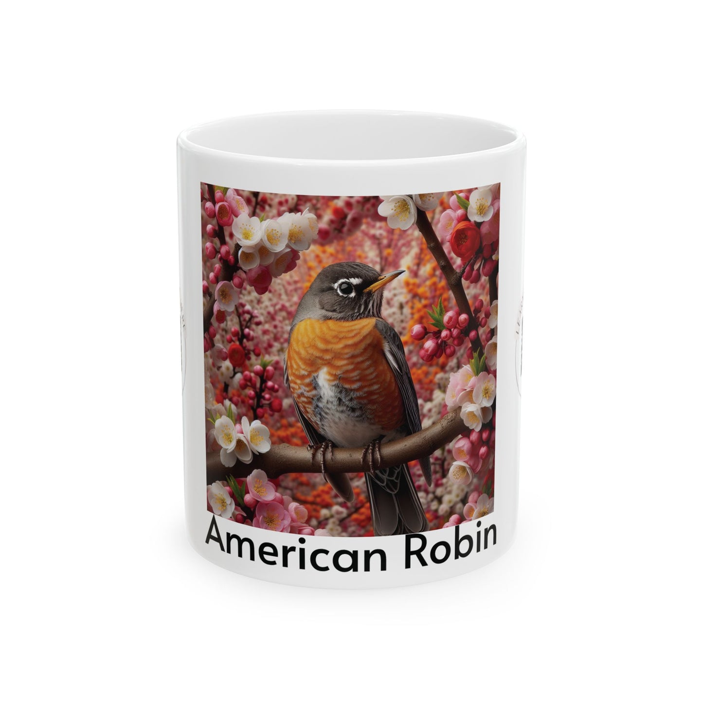American Robin Ceramic Mug - Nature Lover's Coffee Cup (11oz, 15oz)