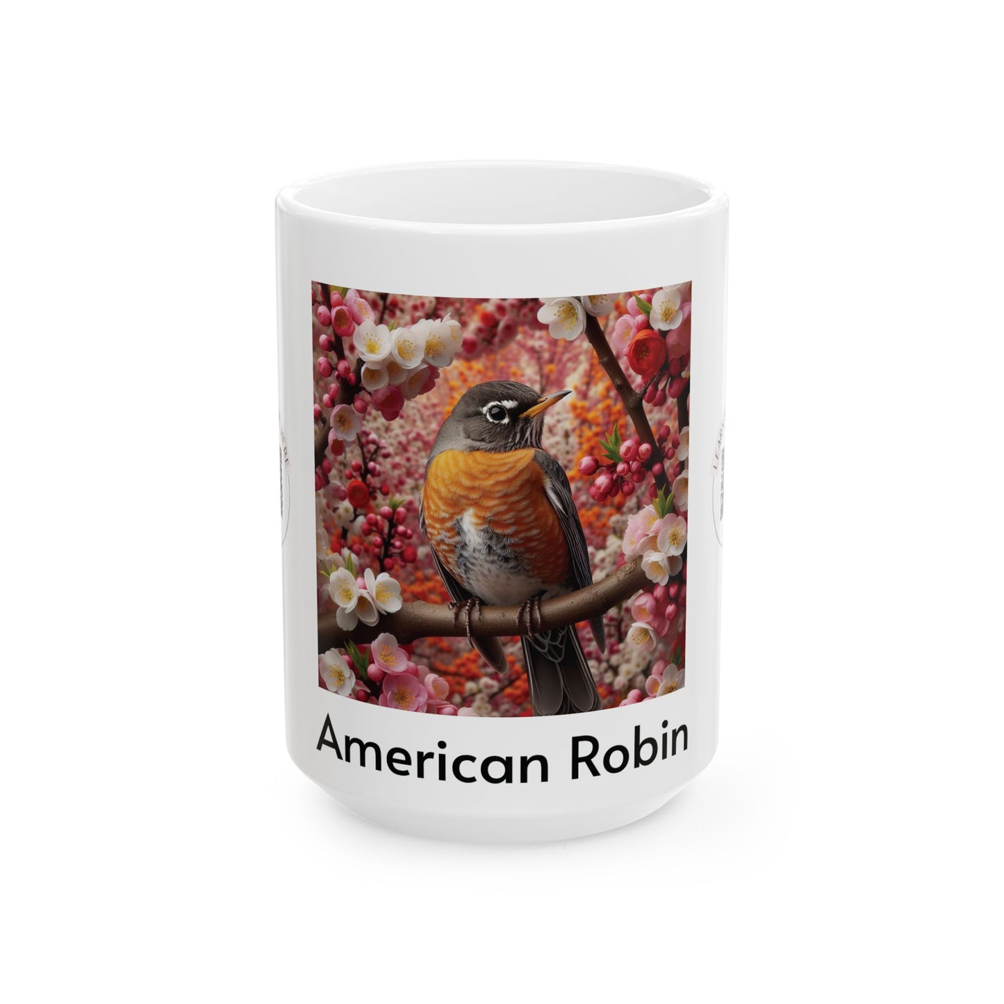 American Robin Ceramic Mug - Nature Lover's Coffee Cup (11oz, 15oz)