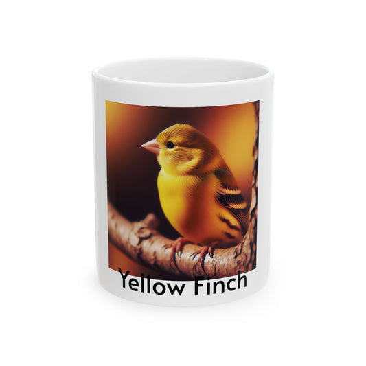 Mug Michigan Birds Yellow Finch Ceramic